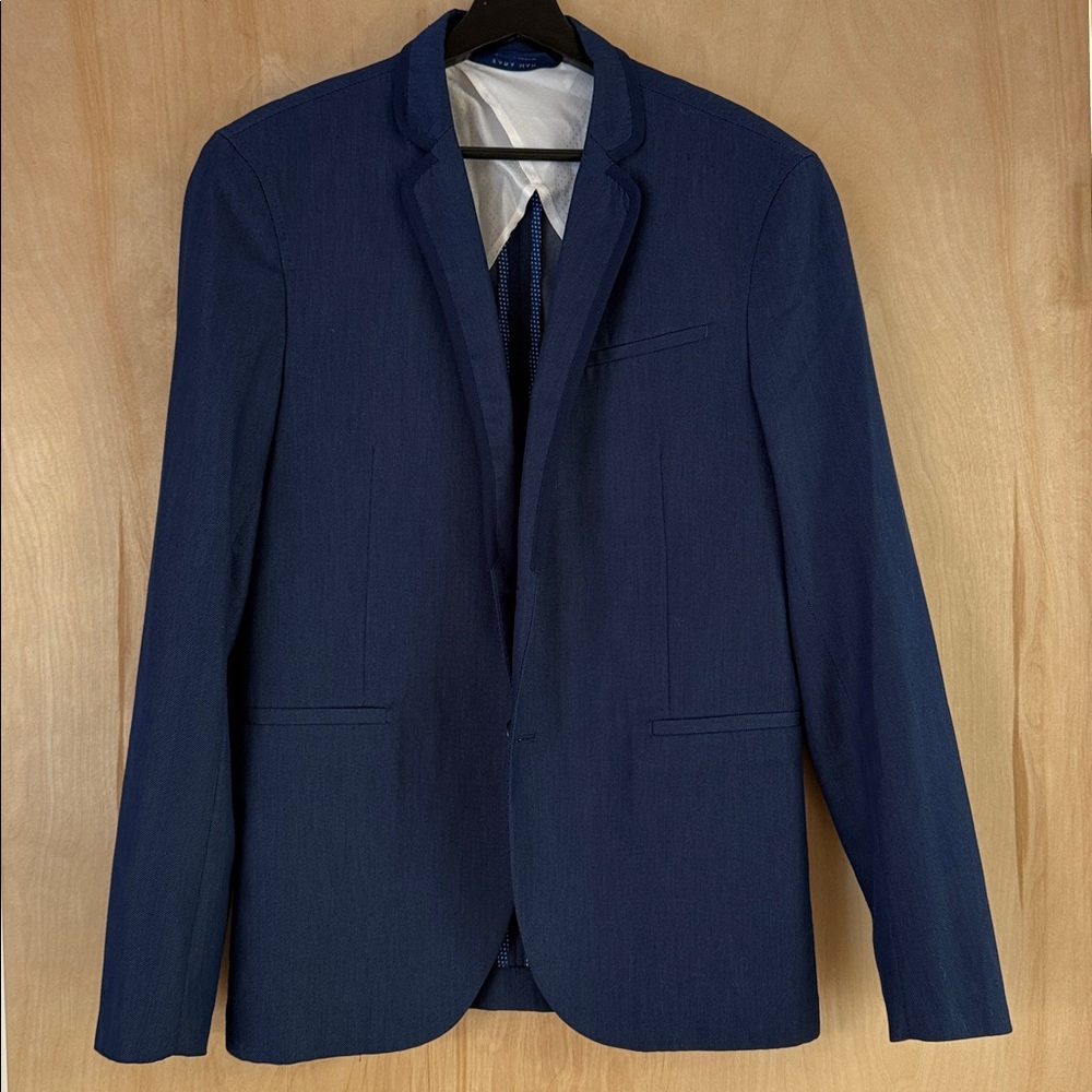 Zara Deep Blue Men's Blazer - Picture 2 of 13